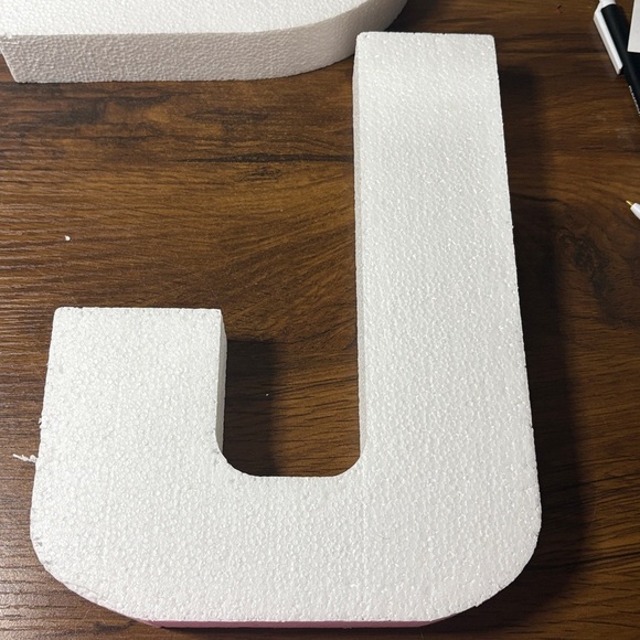 White Foam Letters R D B J - Picture 2 of 7